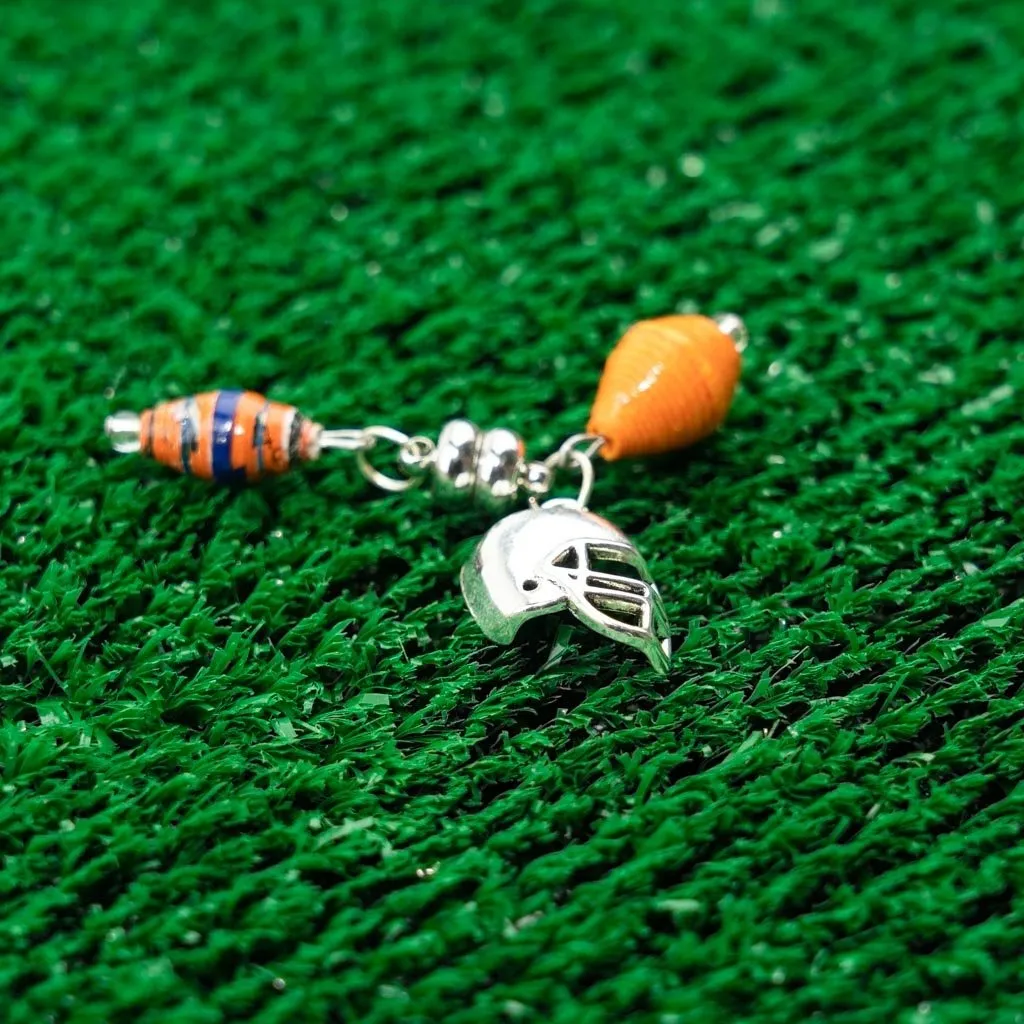 Game Day Wine Charms - Orange & Navy