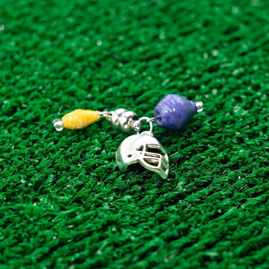 Game Day Wine Charms - Purple & Gold