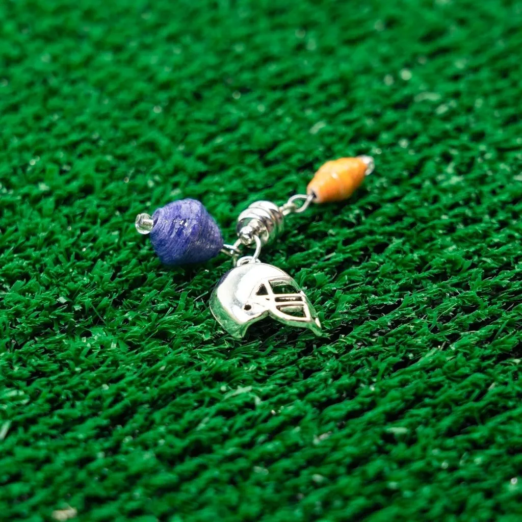 Game Day Wine Charms - Purple & Orange