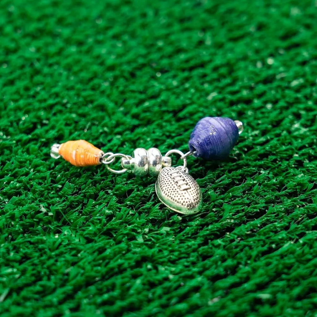 Game Day Wine Charms - Purple & Orange