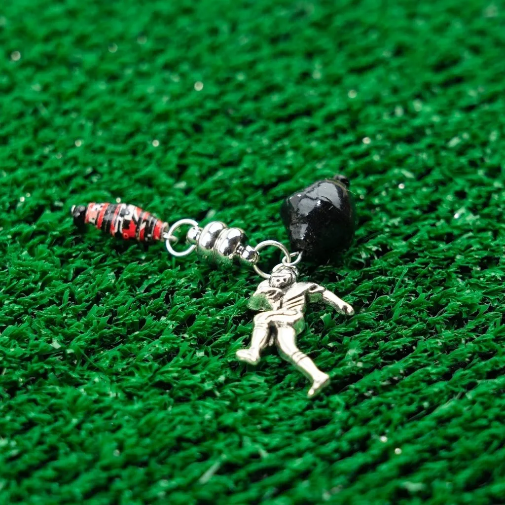 Game Day Wine Charms -  Red & Black