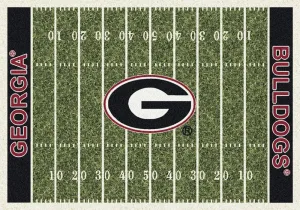 Georgia Bulldogs Milliken Football Home Field Novelty Area Rug