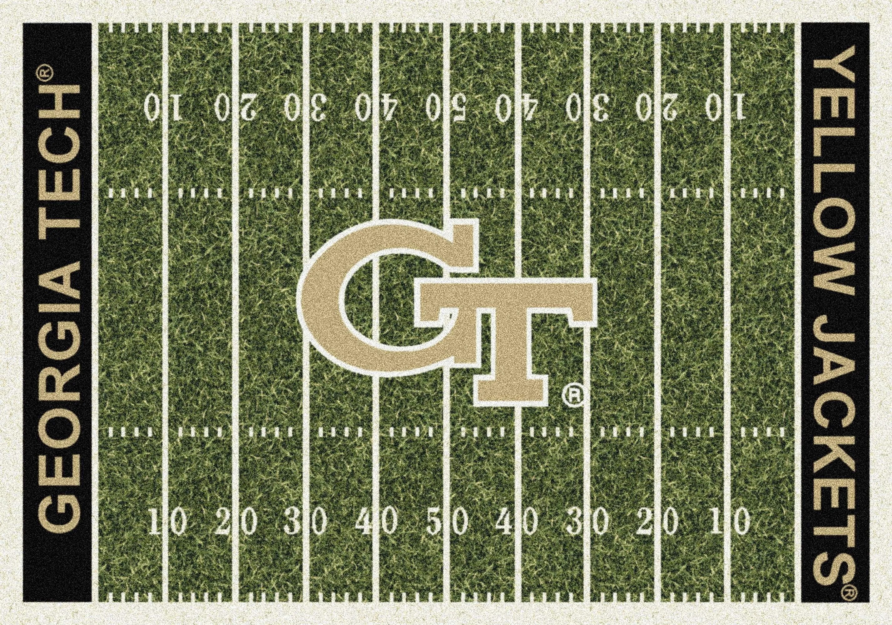 Georgia Tech Yellow Jackets Milliken Football Home Field Novelty Area Rug