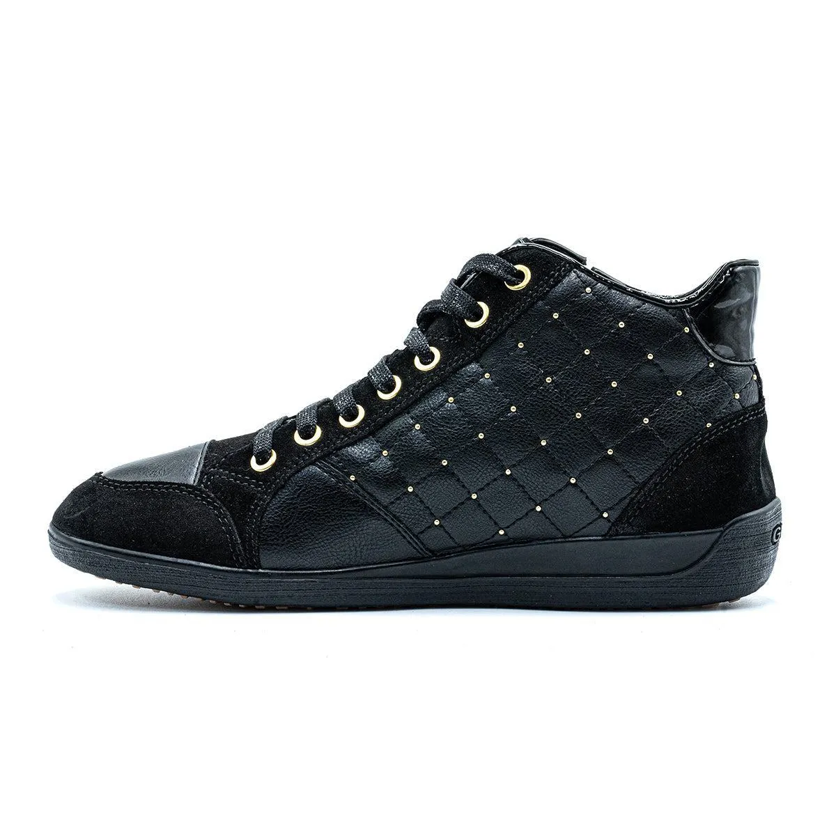 Geox Myria High-Top Sneakers Leather Black Colour For Women