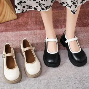 Graduation Gift Shoes for Women Fashion Retro Hollow Out Breathable Mary Jane Shoes Comfortable Lightweight Platform Shoes Zapatos Be Mujer