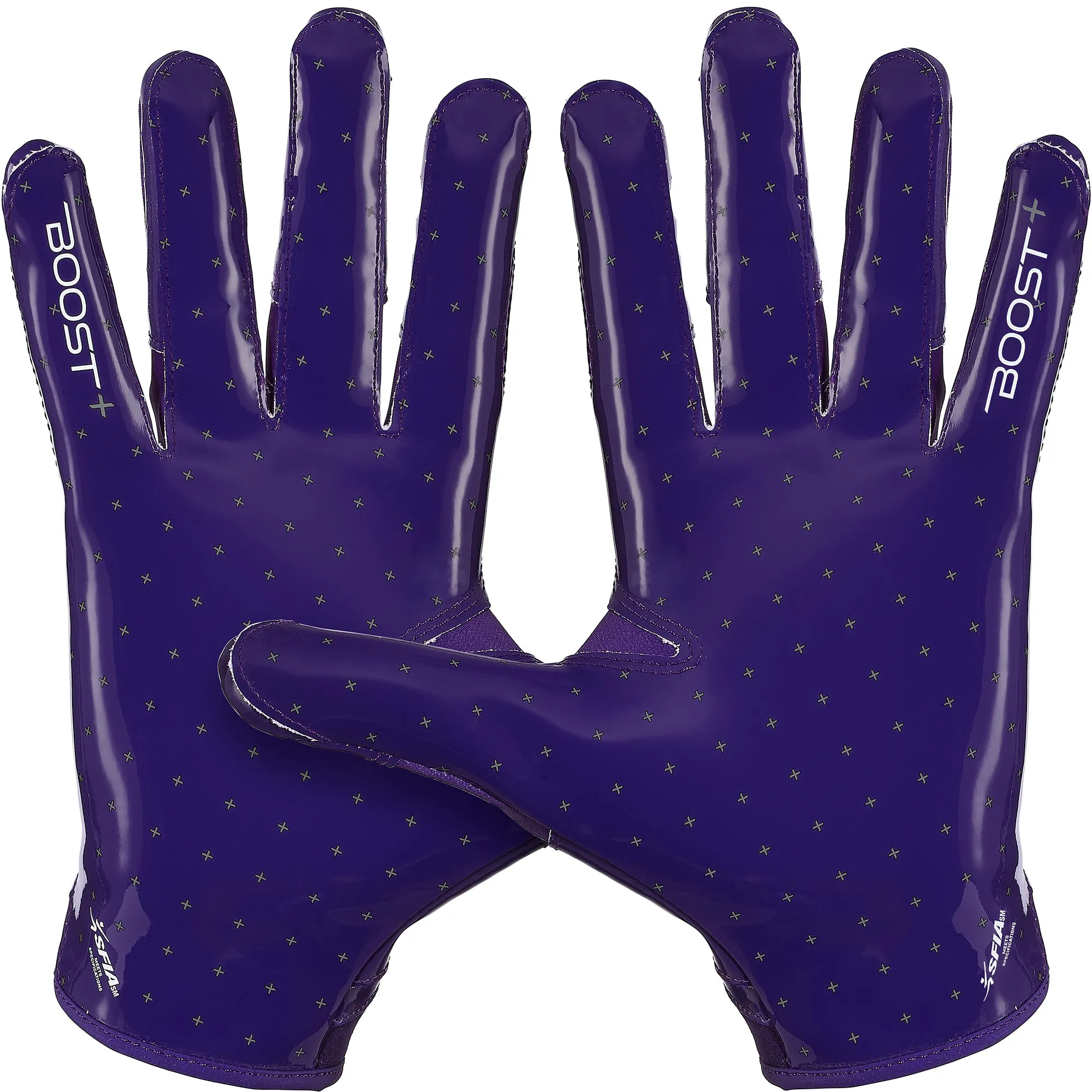 Grip Boost Solid Purple Stealth 6.0 Boost Plus Youth Football Gloves