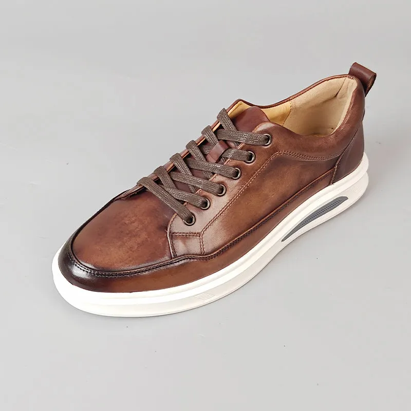 Hand-Painted Exotic Leather Casual Shoes