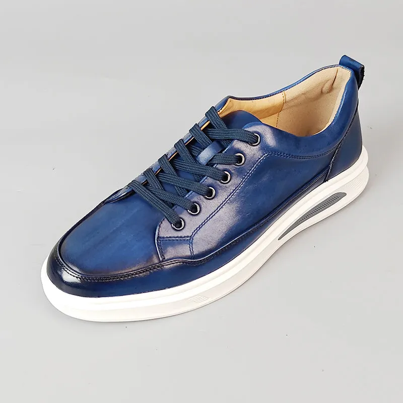 Hand-Painted Exotic Leather Casual Shoes