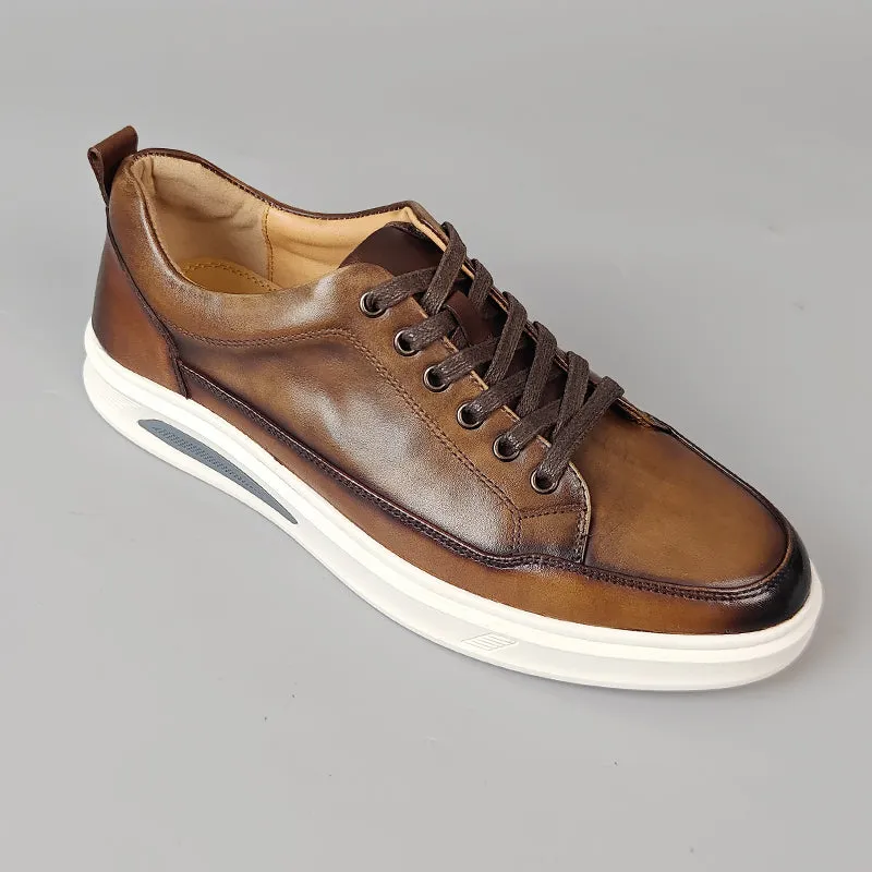 Hand-Painted Exotic Leather Casual Shoes