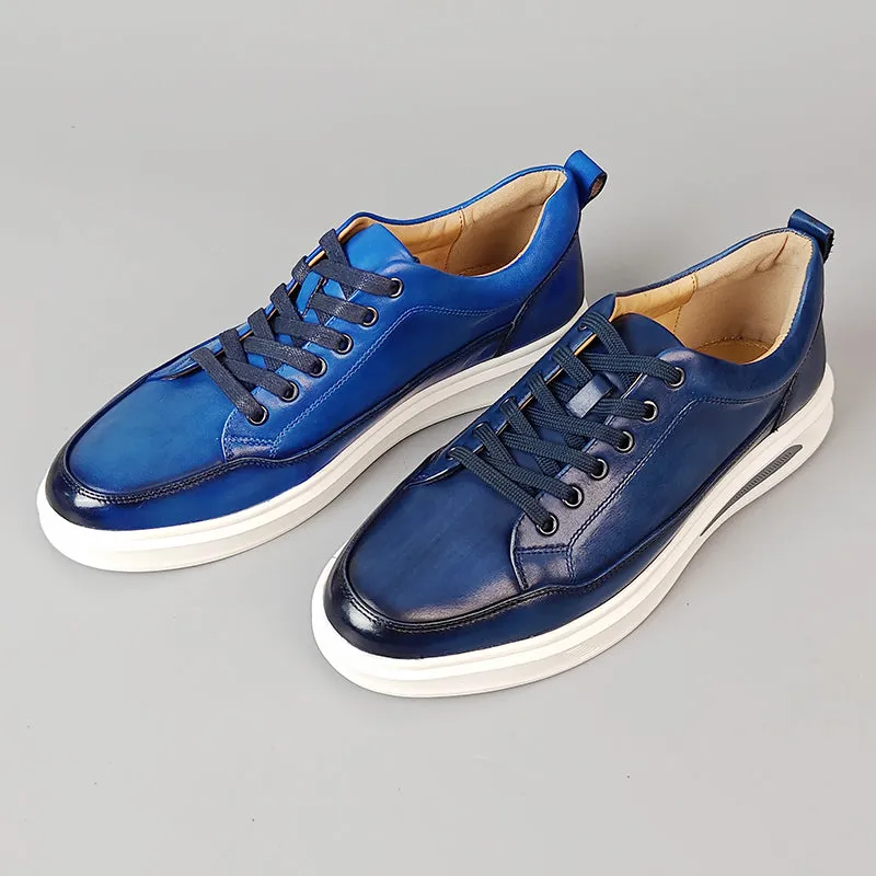 Hand-Painted Exotic Leather Casual Shoes