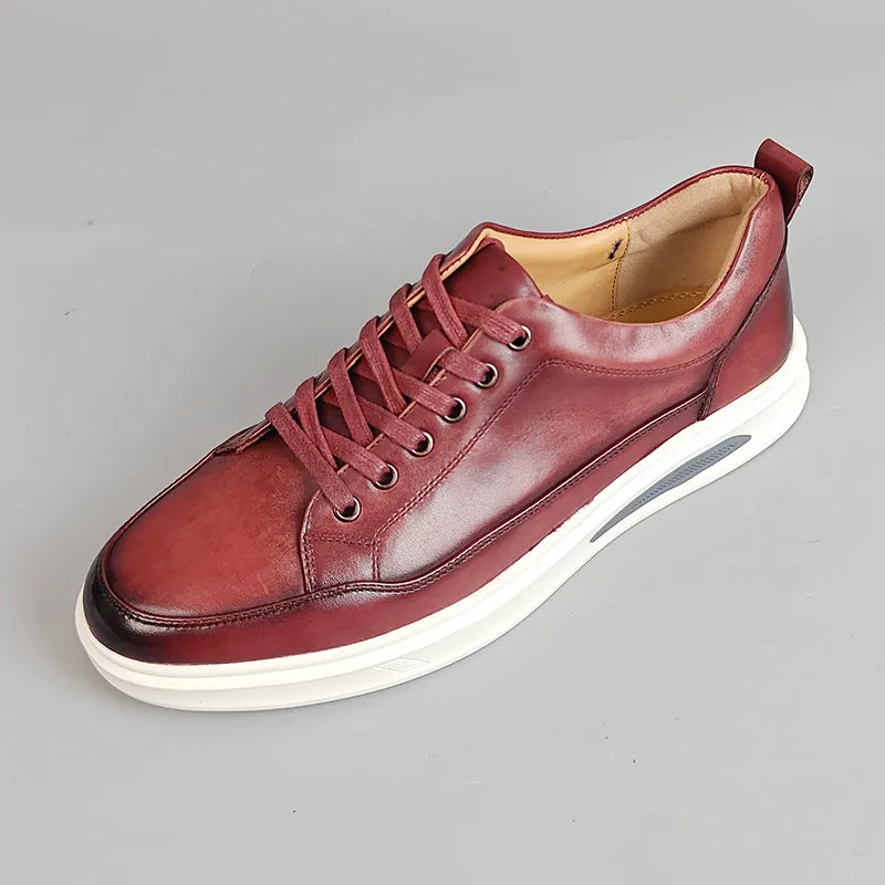 Hand-Painted Exotic Leather Casual Shoes