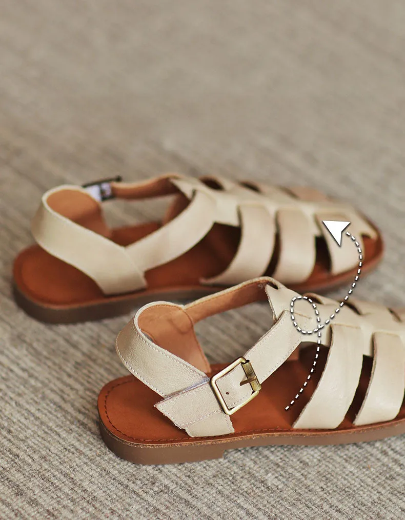 Handmade Retro Soft Sole Fisherman Sandals Slingback