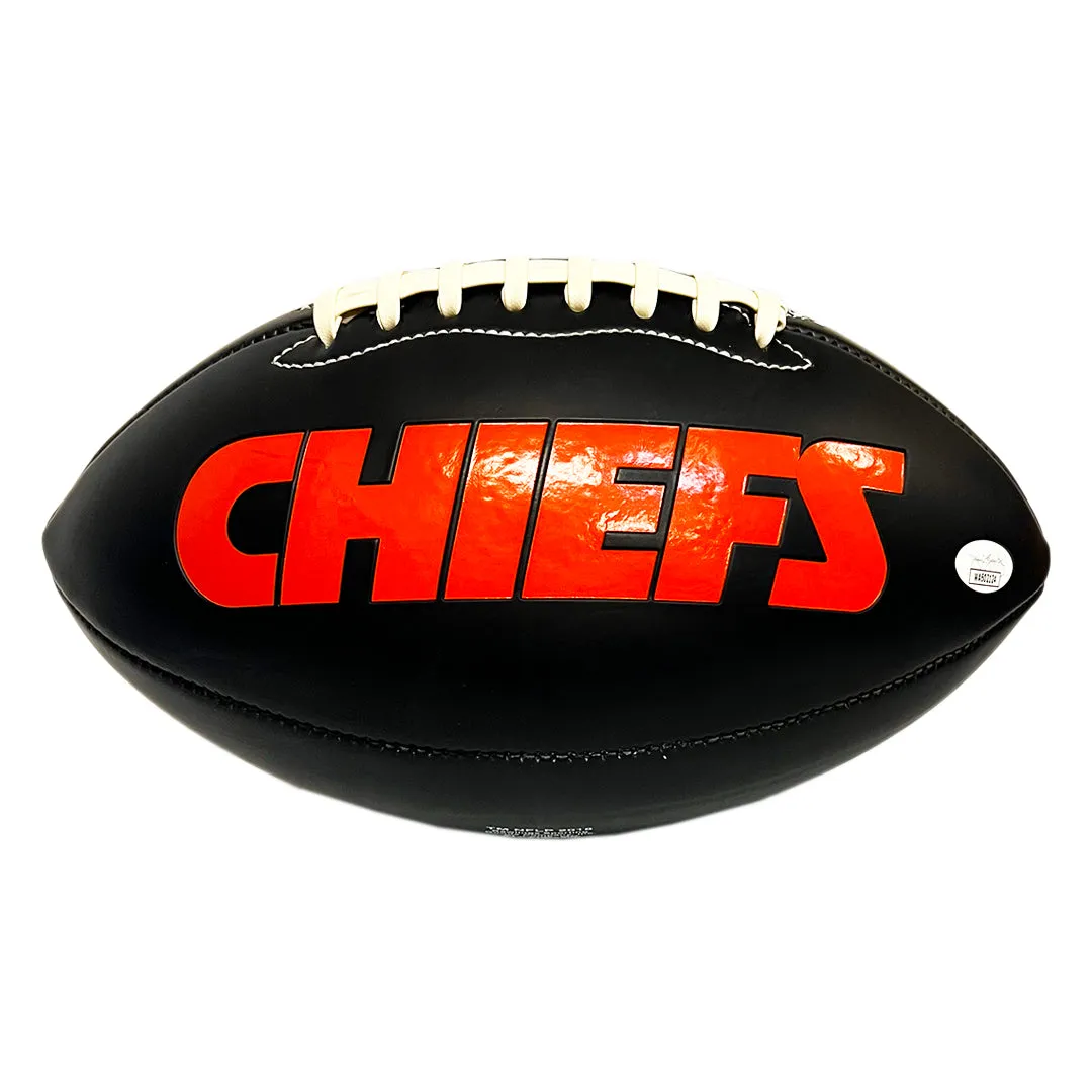 Harrison Butker Signed Kansas City Chiefs Official NFL Team Logo Black Football (JSA Sticker Only))