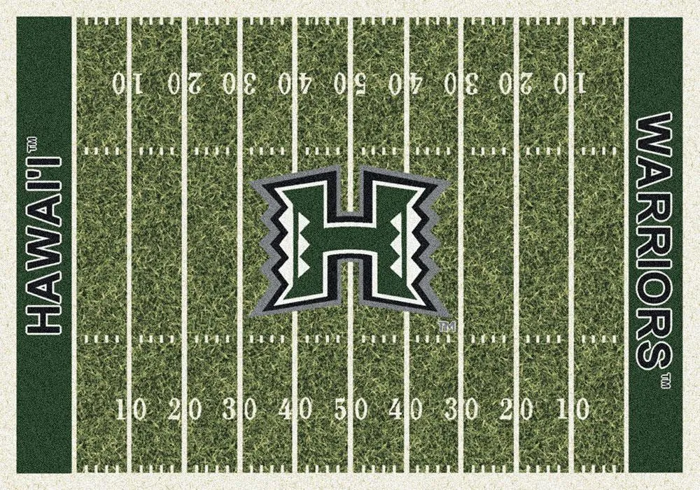 Hawaii Warriors Milliken Football Home Field Novelty Area Rug