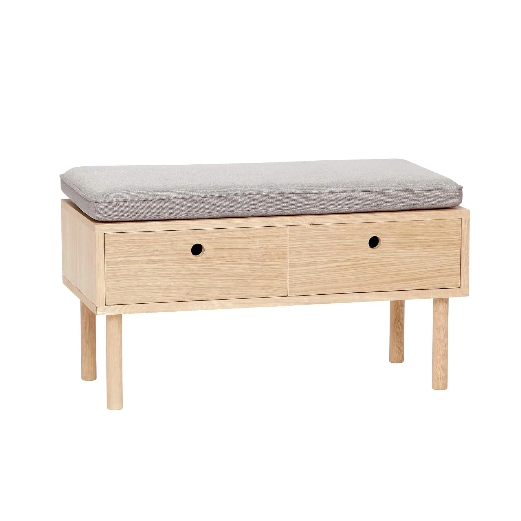 Hide Bench - grey/ natural