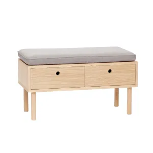 Hide Bench - grey/ natural