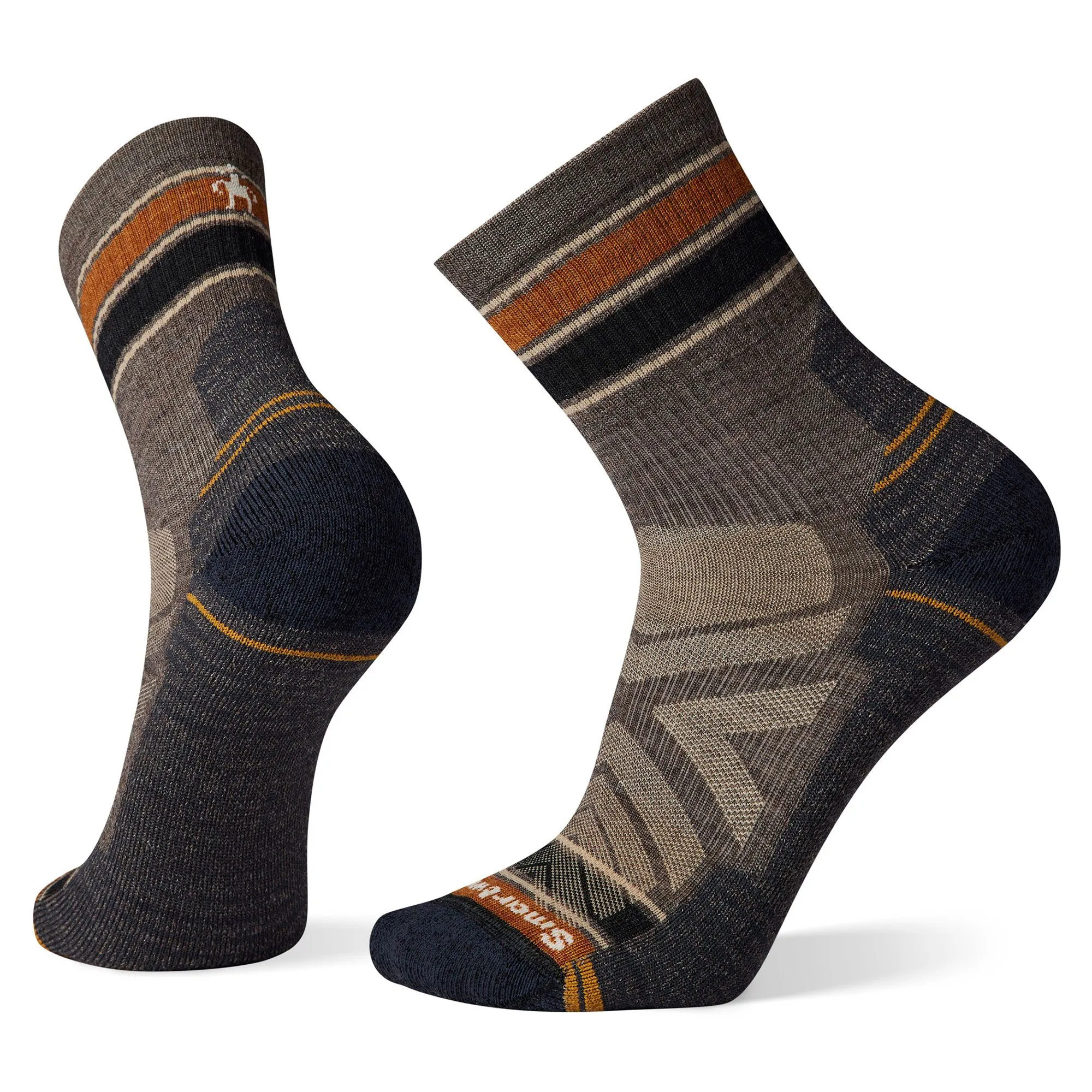 Hike Light Cushion Striped Mid Crew Socks