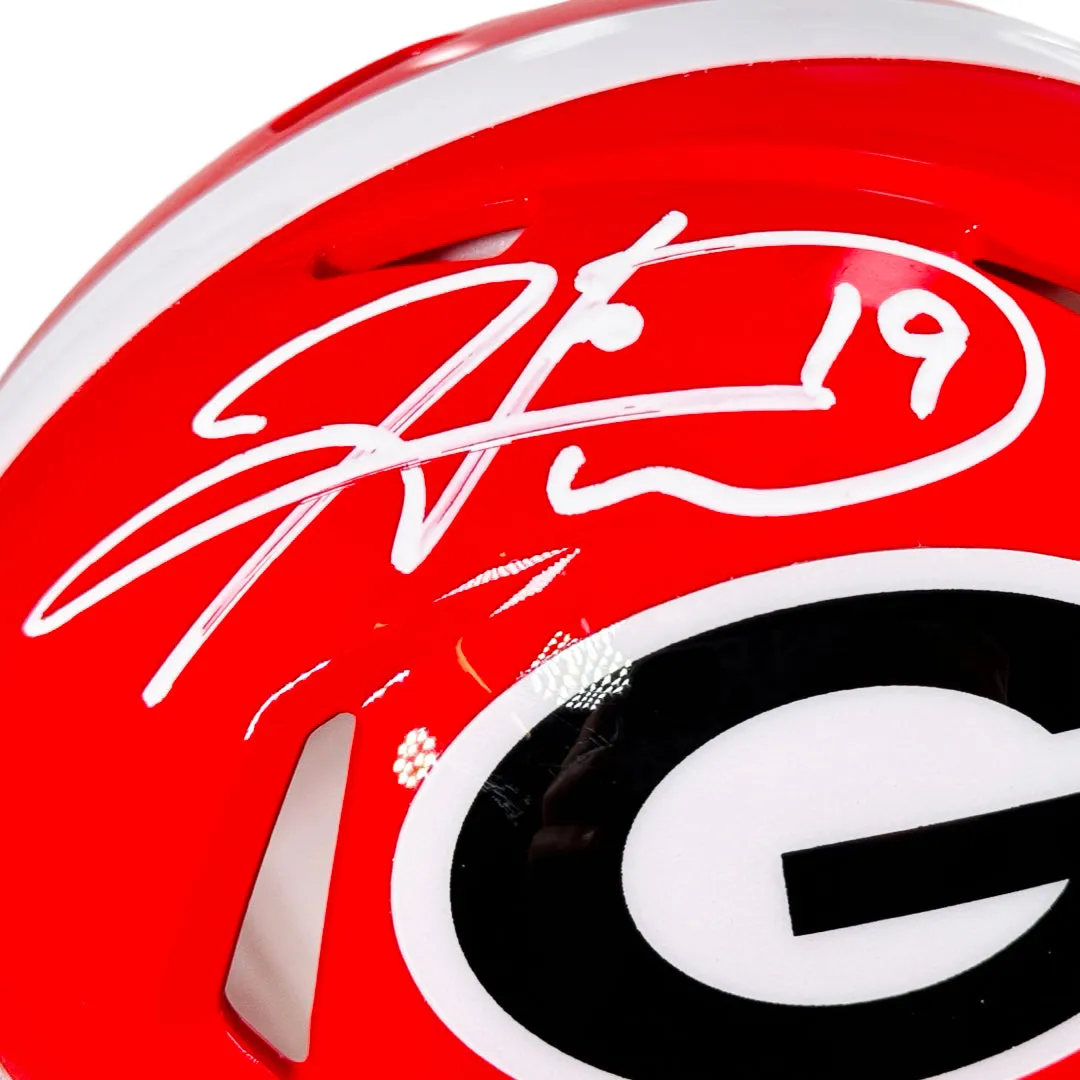 Hines Ward Signed Georgia Bulldogs Speed Mini Football Helmet (Beckett)