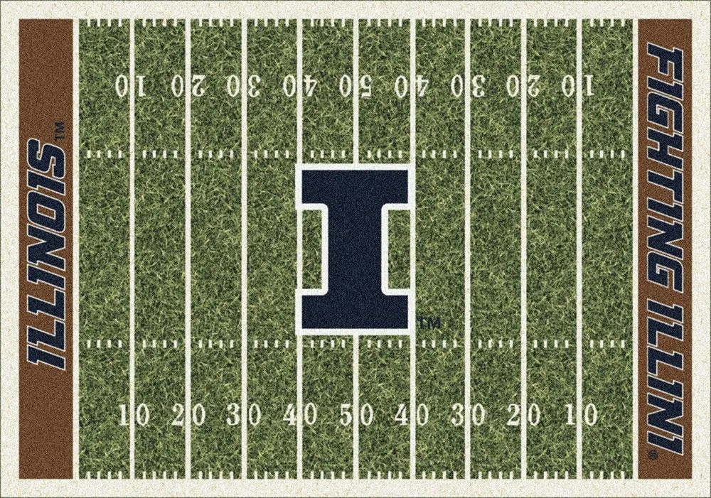 Illinois Fighting Illini Milliken Football Home Field Novelty Area Rug