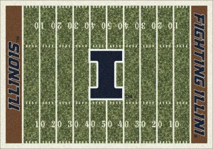 Illinois Fighting Illini Milliken Football Home Field Novelty Area Rug