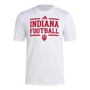 Indiana Hoosiers Adidas Football White T-Shirt