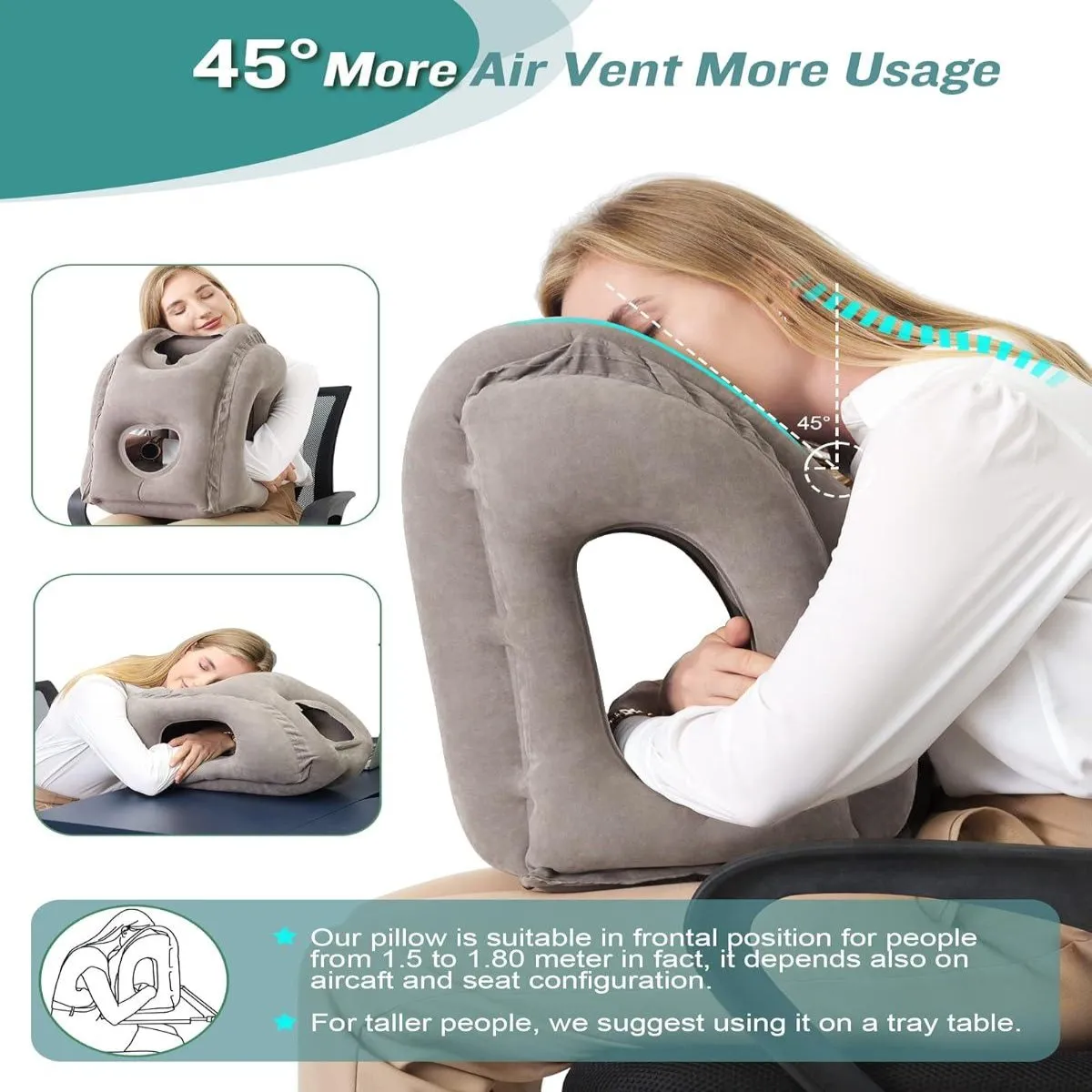 Inflatable Travel Pillow, Airplane Neck Pillow