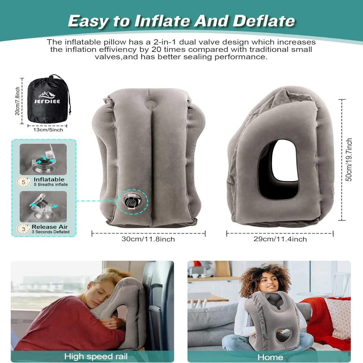 Inflatable Travel Pillow, Airplane Neck Pillow