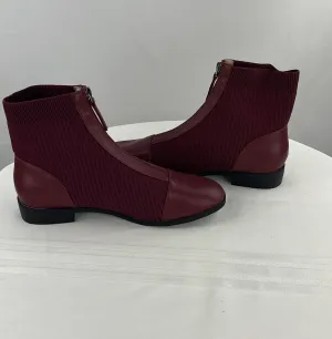 Journee Collection Women's Red Bexlie Faux Leather Ankle Boot Women Size 11 NWOB