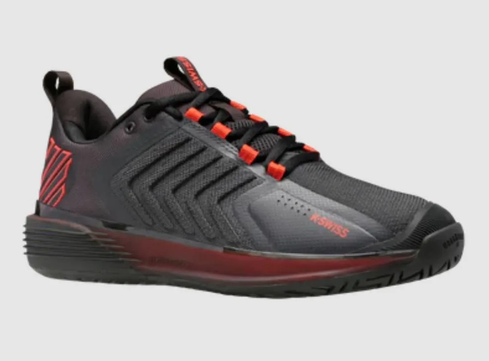 K-Swiss Ultrashot 3 Padel Shoes (Asphalt/Jet Black/Spicy Orange)