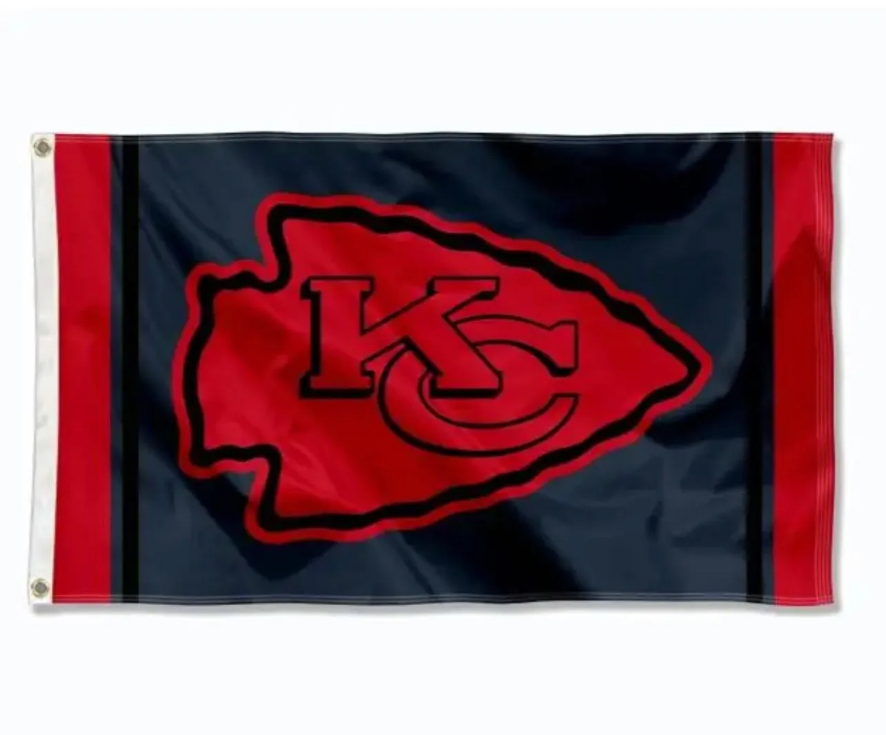 Kansas City Pro Football Team Flag 3 x 5 Tailgate Flag Mancave Football Banner Dark Blue/Red