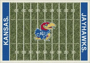 Kansas Jayhawks Milliken Football Home Field Novelty Area Rug