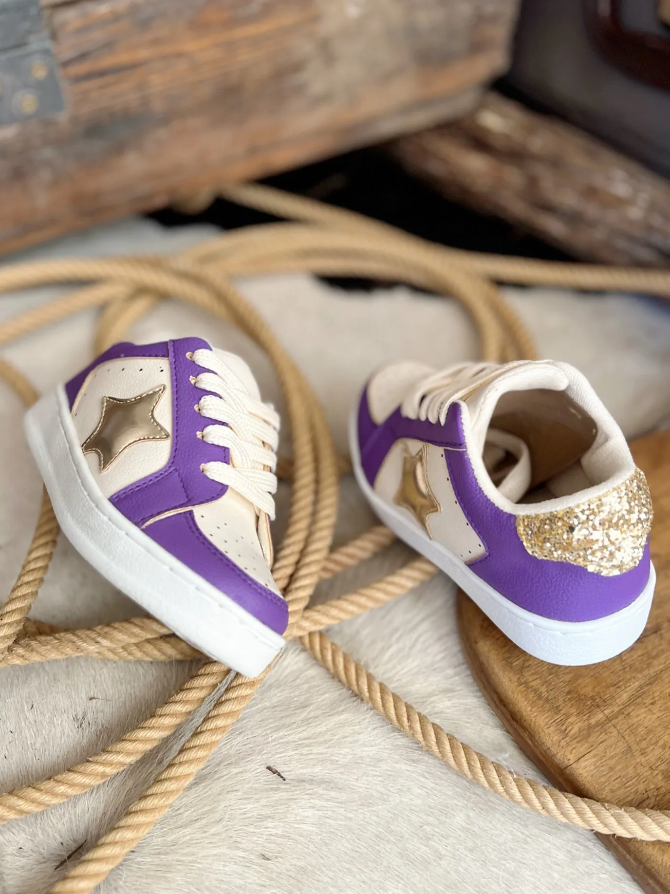 Kids Purple Gameday Sneakers