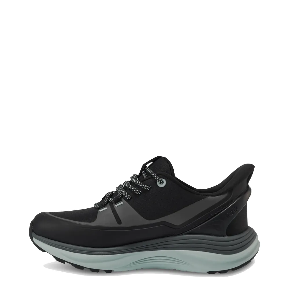 Kizik Women's London AT Hands Free Tie Sneaker in Black/Sea Spray