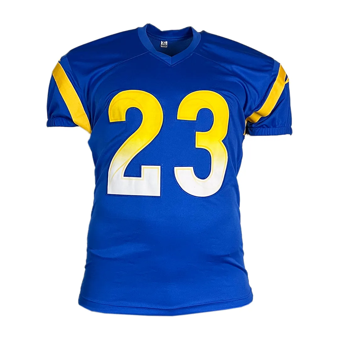 Kyren Williams Signed Los Angeles Blue Two-Tone Numbers Football Jersey (Beckett)