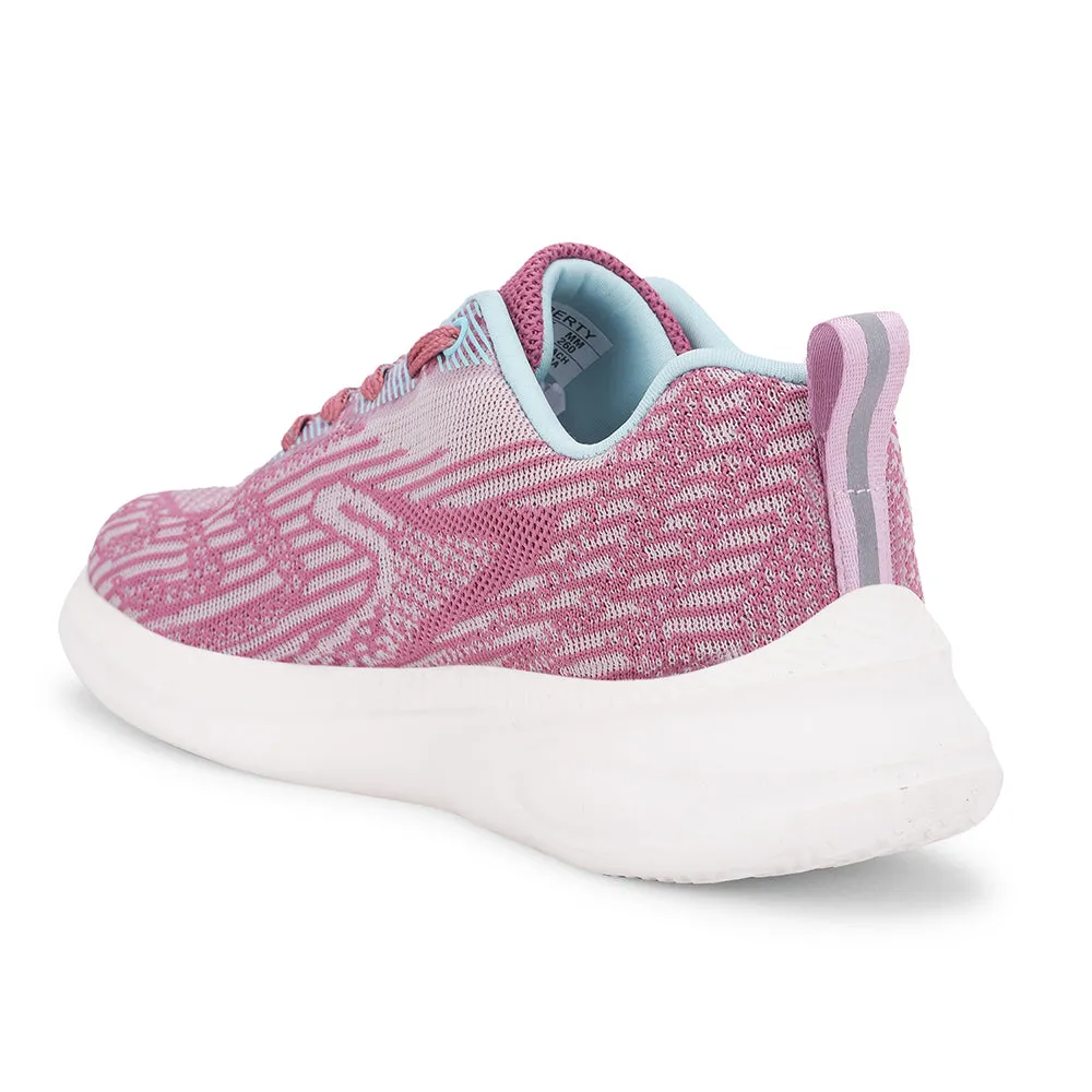 Leap7x By Liberty Women WEST-1 Peach Sports Lacing Shoes