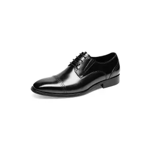 LuxeLeather Exquisite Pattern Derby Dress Shoes