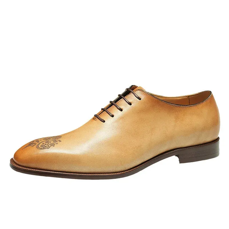 Luxury Royal Embossed Genuine Leather Shoes