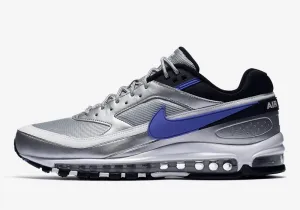 Max 97 BW Persian Violet Metallic Silver Blue Men's Running Sneaker