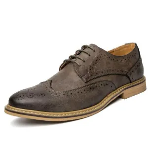 Mens British Style Lace Up Oxford Shoes