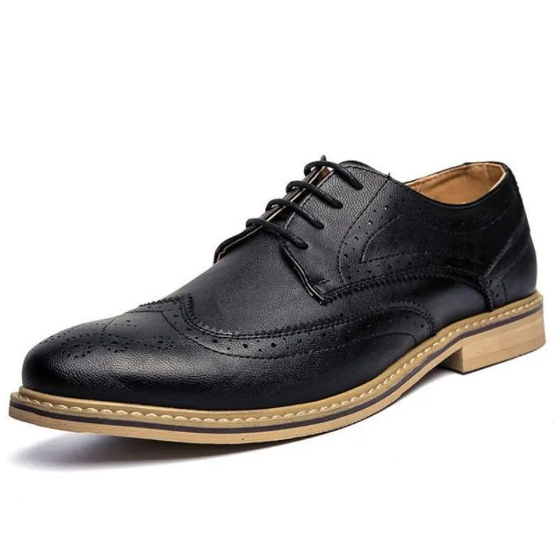 Mens British Style Lace Up Oxford Shoes