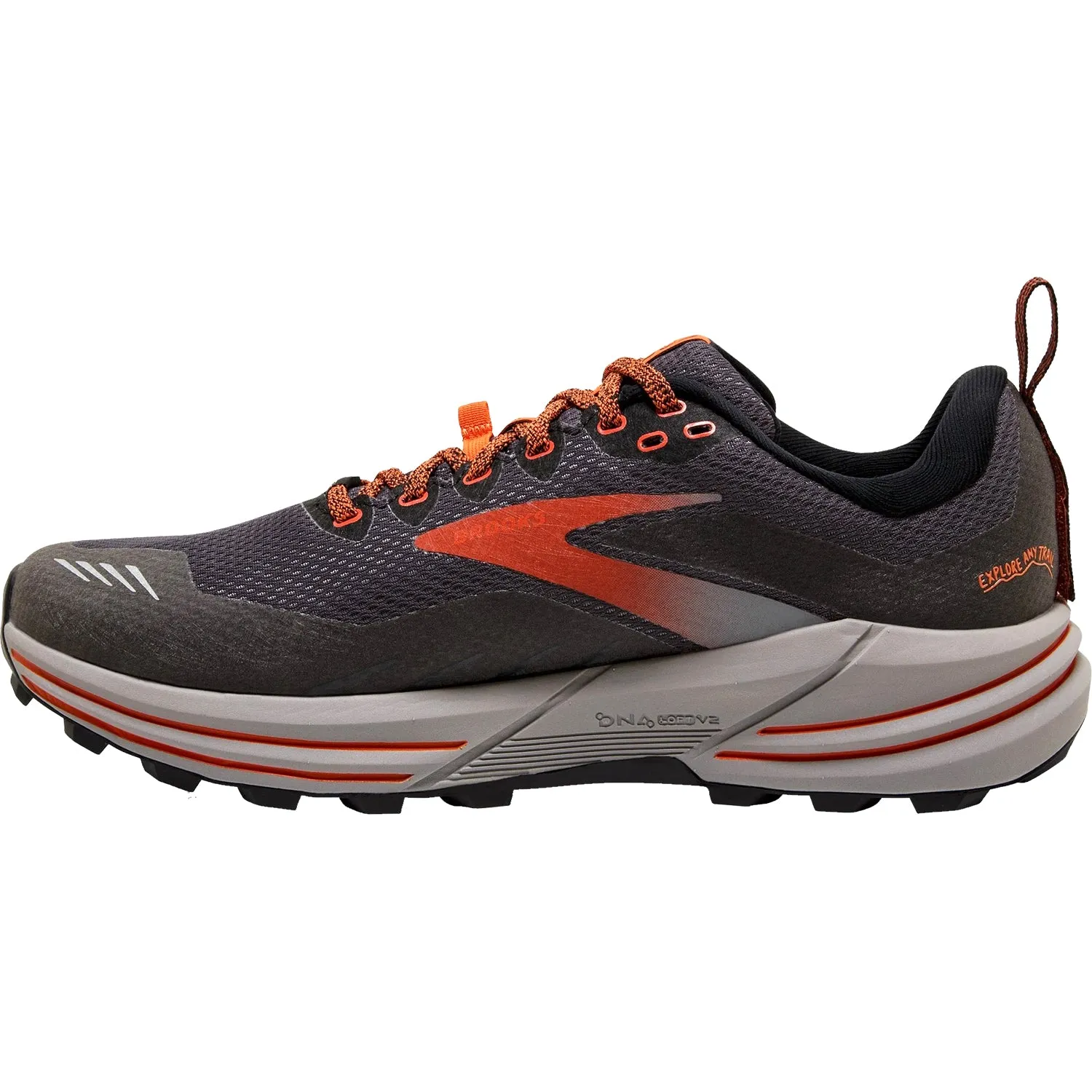 Men's Brooks Cascadia 16 GTX Black/Ebony/Cinnabar Mesh