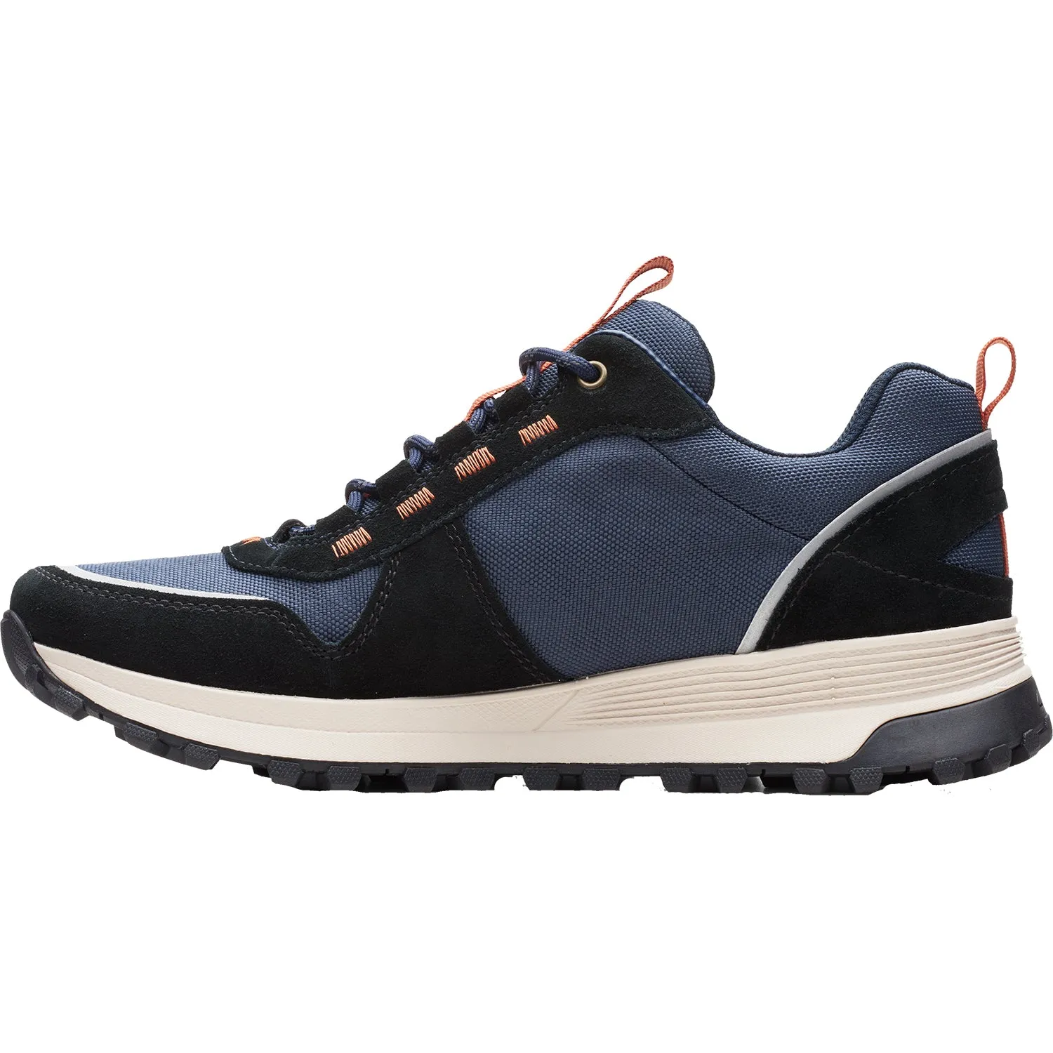 Men's Clarks ATL Trek Walk Navy Combi Leather/Textile