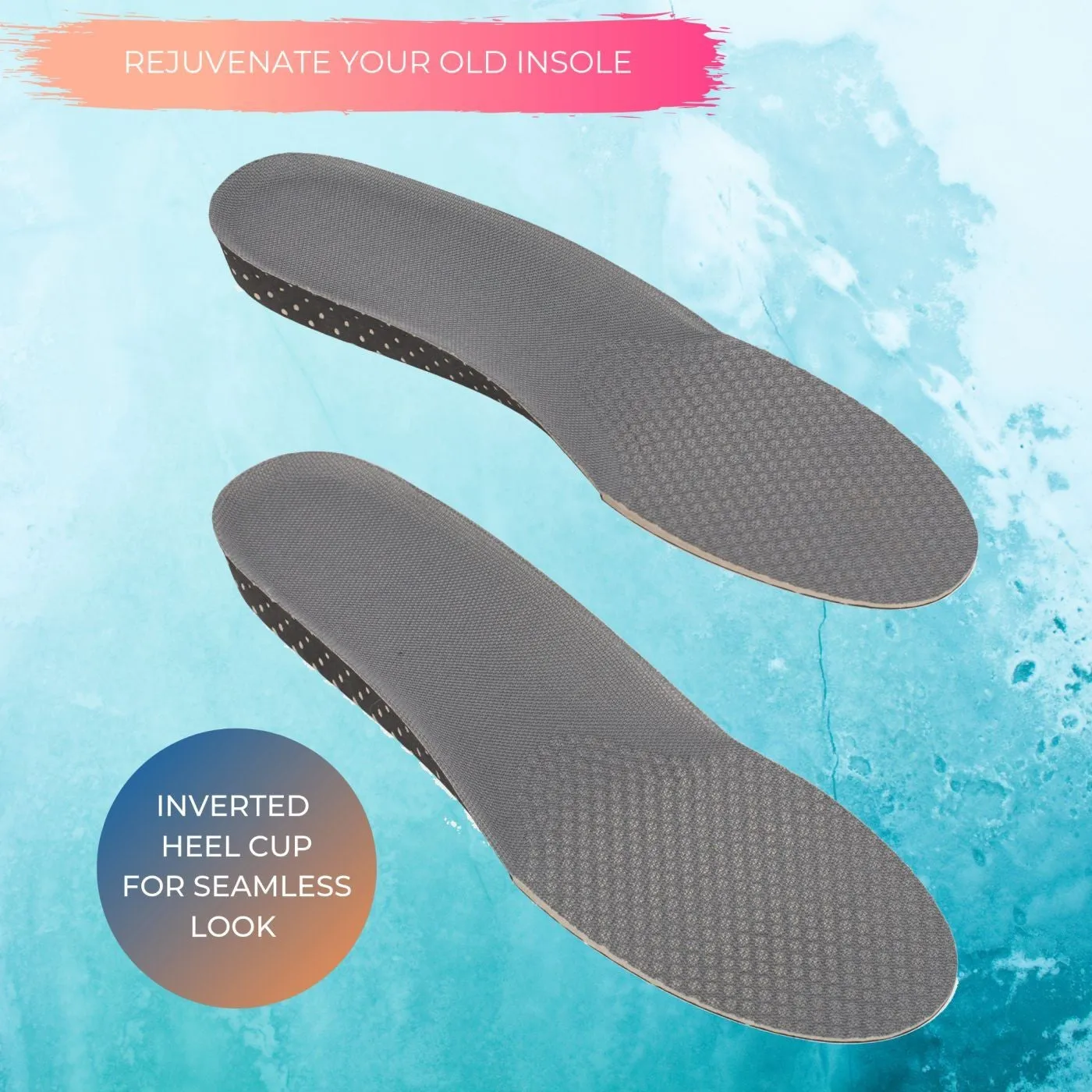 Men's Mid-Sole Arch Support Massaging Insoles - 1.2 Inches - IK305