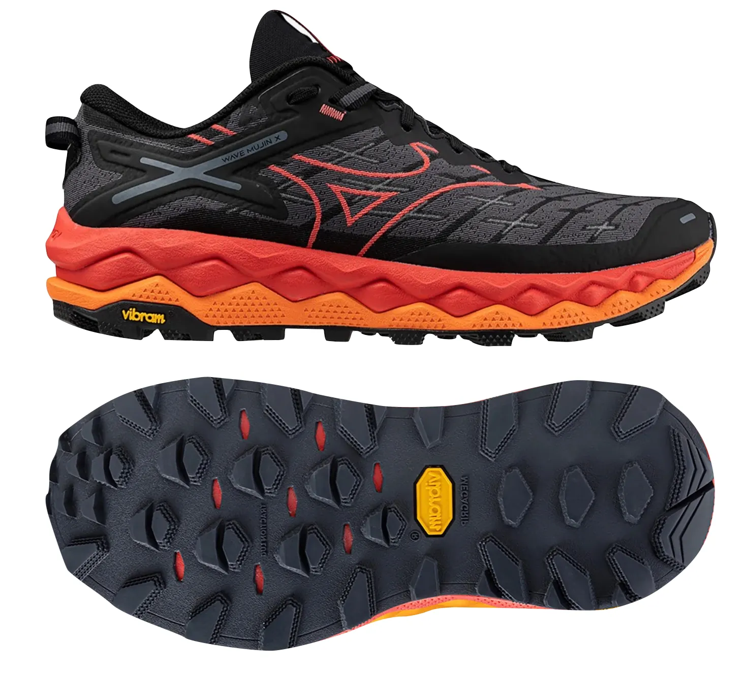 Mizuno Wave Mujin 10 (Black Nasturtium) Mens