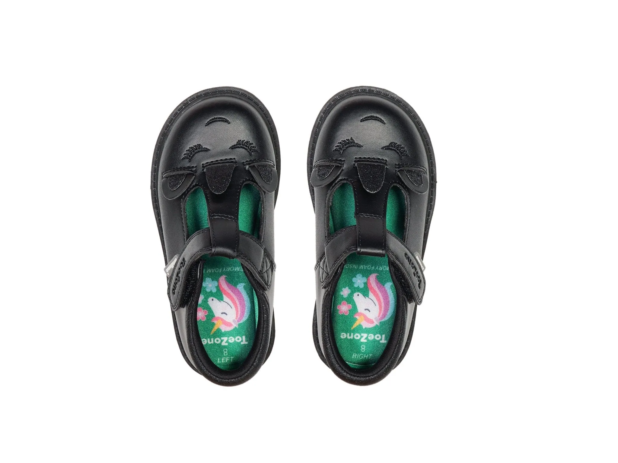 MOON - Vegan Unicorn T-Bar School Shoes