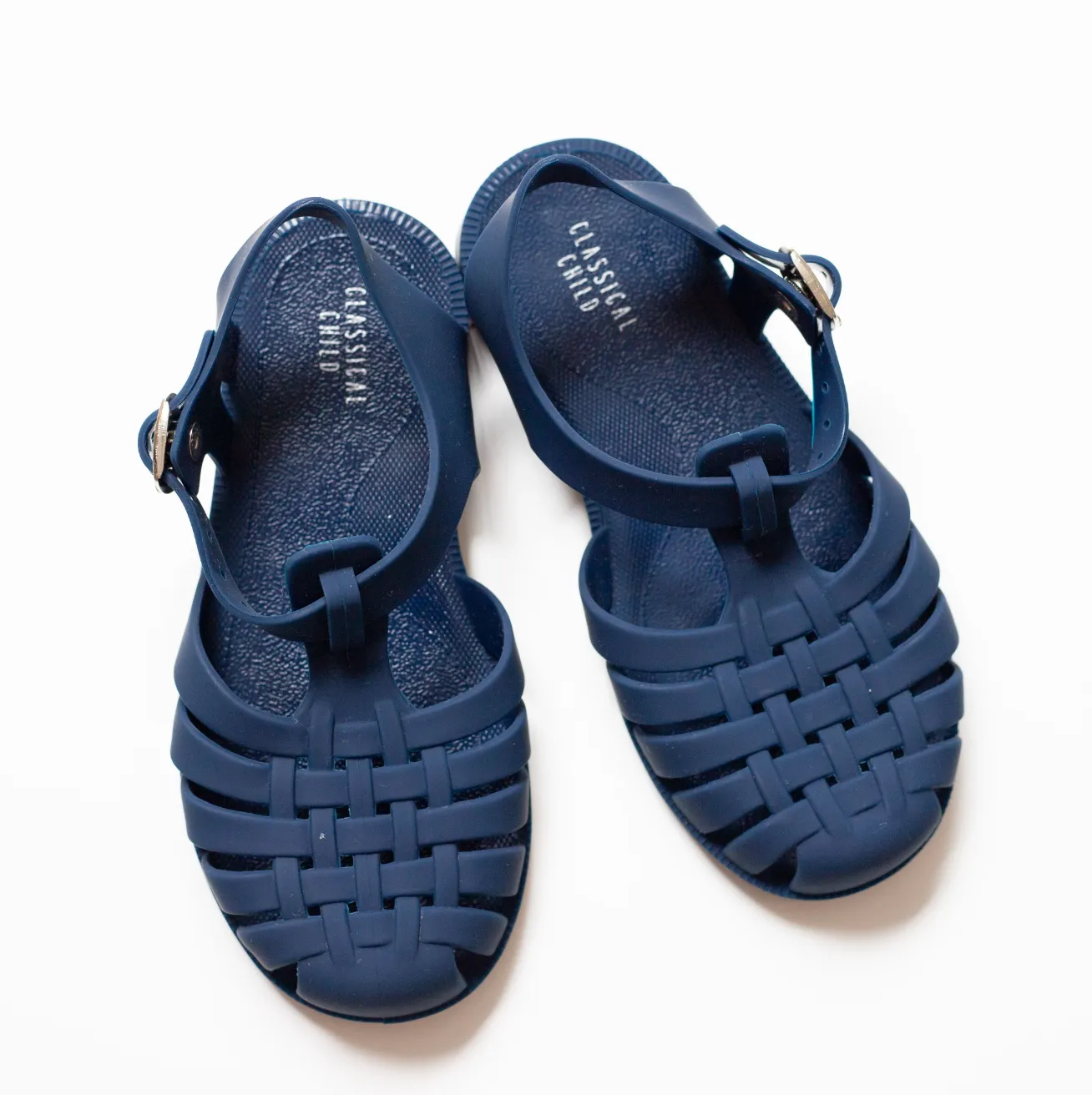 navy · classic plastic-free jelly sandals