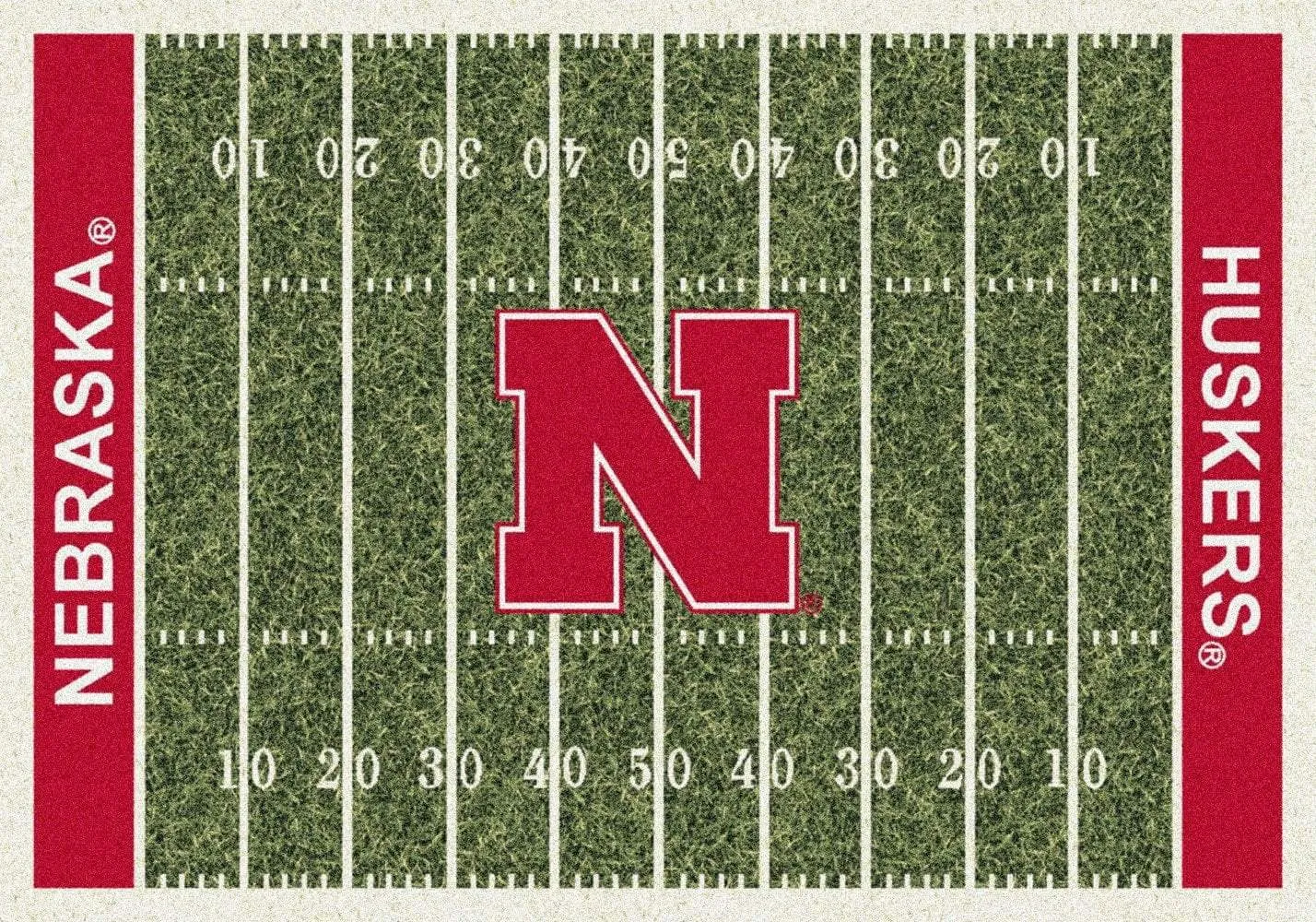 Nebraska Cornhuskers Milliken Football Home Field Novelty Area Rug