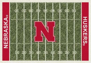 Nebraska Cornhuskers Milliken Football Home Field Novelty Area Rug