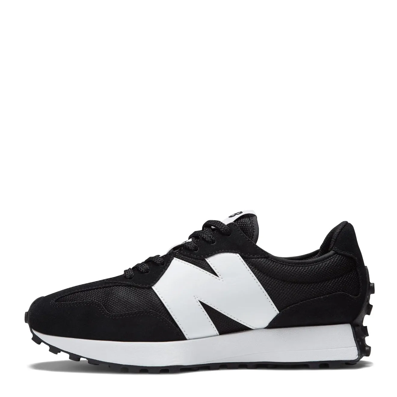 New Balance 327 Trainers Black Mesh / White