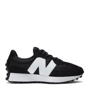 New Balance 327 Trainers Black Mesh / White